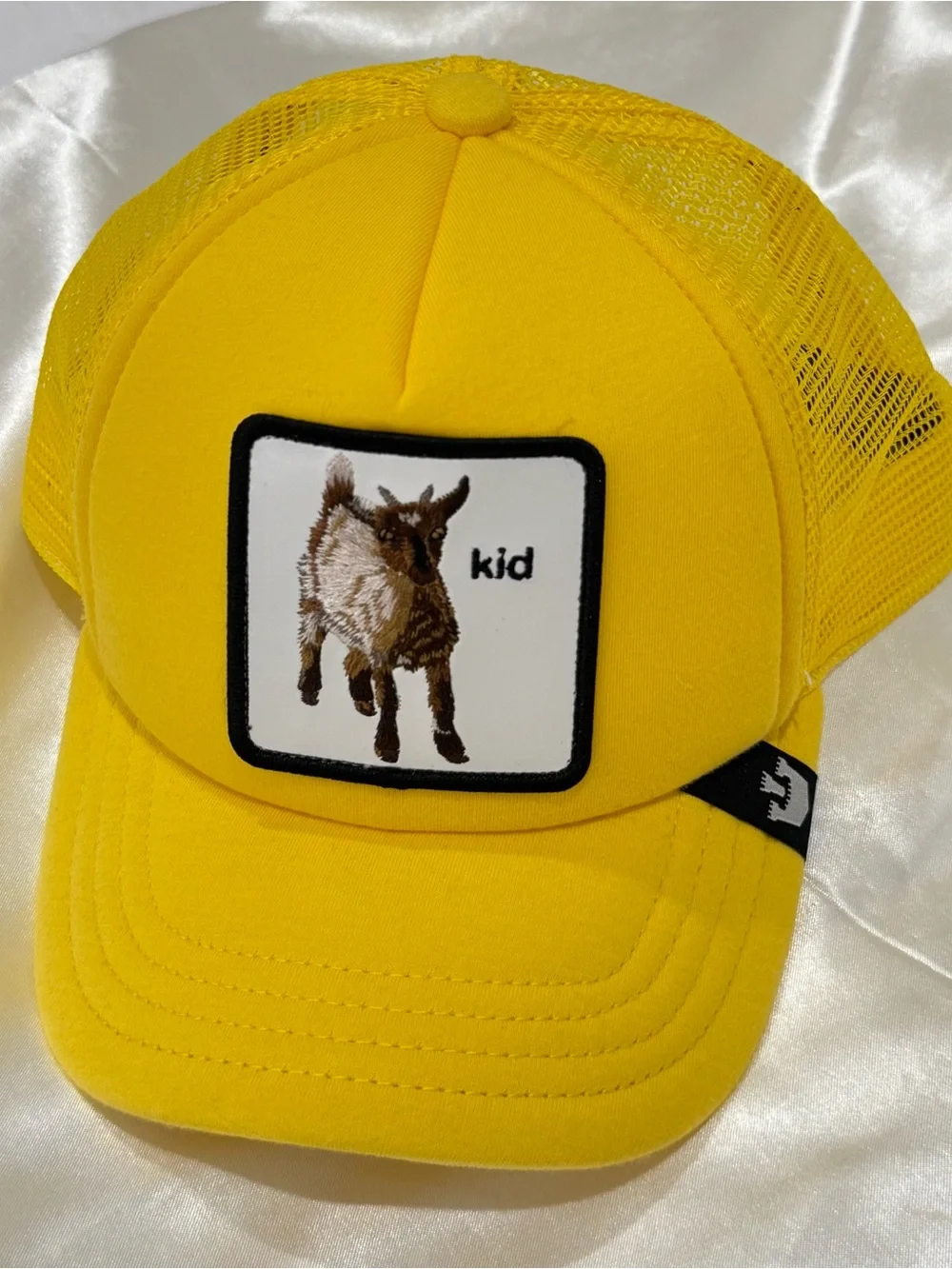 Goorin Bros The Farm Kid Goat Trucker Hat Kids O/S Yellow Summer Streetwear